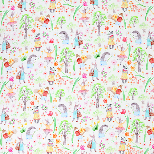 Bunny Town Hippity Hop Fabric by Timeless Treasures - modeS4u