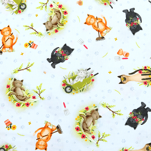 Pretty Cats In Garden Paw Print