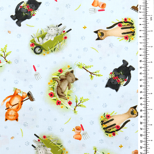 Pretty Cats In Garden Paw Print 1
