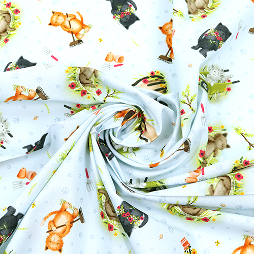 Pretty Cats In Garden Paw Print 2