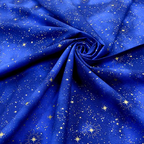 てぃんくる　BLU CIELO STELLATO Cielo Stellato Cosmo Galassia Fabric by Timeless Treasures