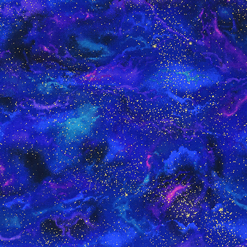 Galaxy Cosmic Sky Metallic Fabric by Timeless Treasures