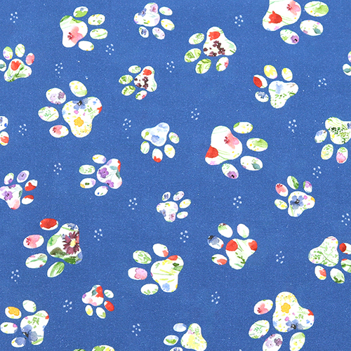 Pattes de Chien Florales Fleurs pour Animaux de Compagnie Tissu