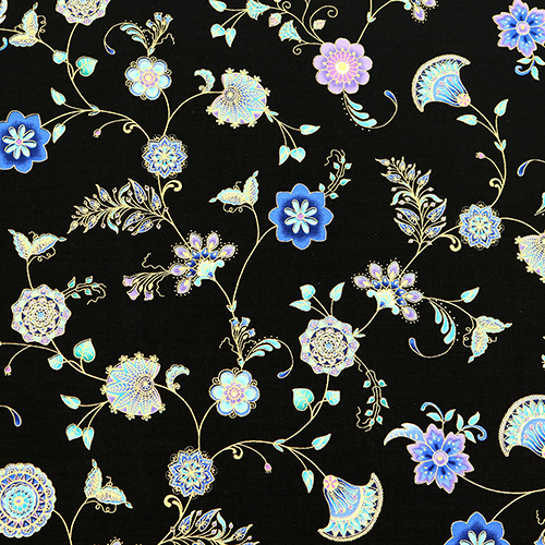 Petit mdaillon mtallique de l'impratrice Tissu par Timeless Treasures