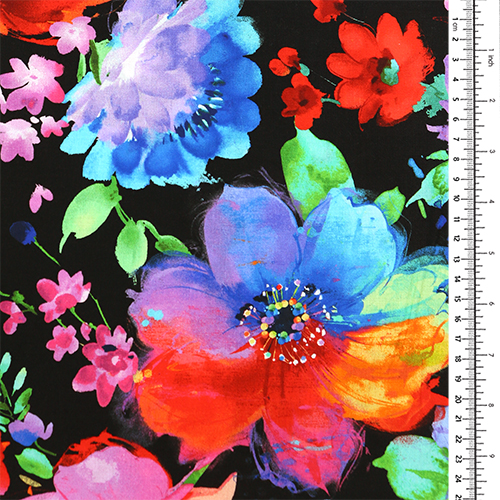Grandes Fleurs Peintes Lumineuses Fleurs Arc-en-ciel 1