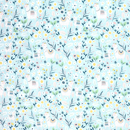 Lama Pastel Printemps Jardin Fleurs 4
