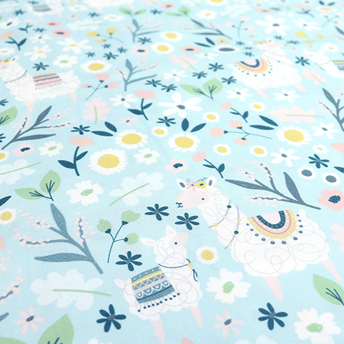 Lama Pastel Printemps Jardin Fleurs 5