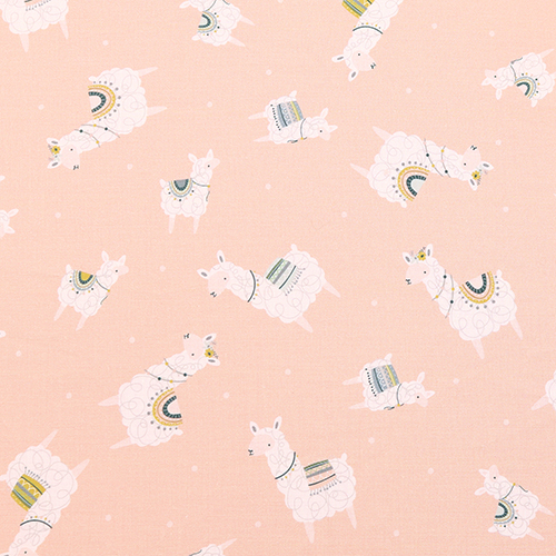 Llama jet avec des couvertures  pois Tissu par Timeless Treasures