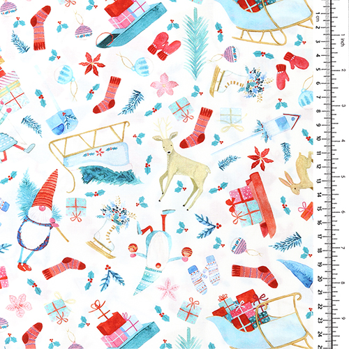 Assorted White Christmas Sleigh Reindeer 1