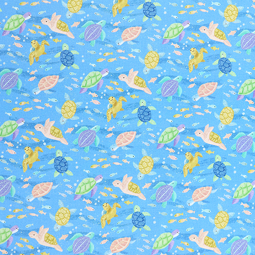 Adorables Tortues De Mer Dispersées Et Poissons De L'Océan 4