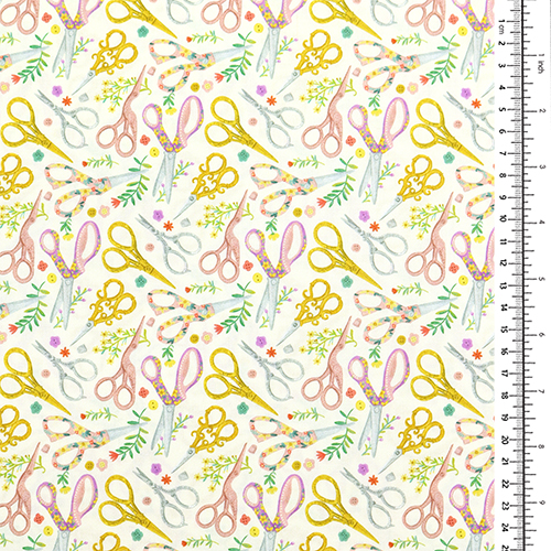 Ciseaux de Couture Floraux Fleurs Anciennes 1