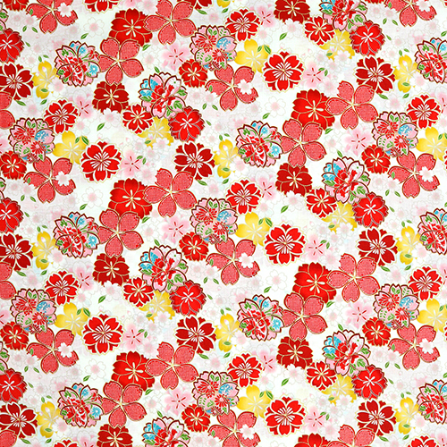 Fleurs de Cerisier à Motifs Dorés 4