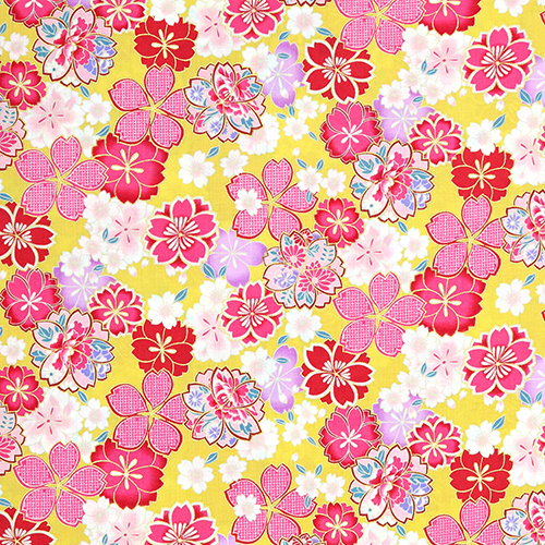 Todoroki Koi Carp Cherry Blossom Fabric by Kokka - modeS4u