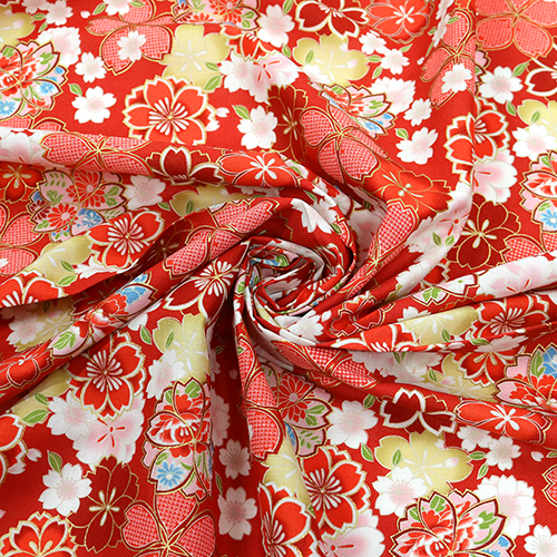 Todoroki Koi Carp Cherry Blossom Fabric by Kokka - modeS4u