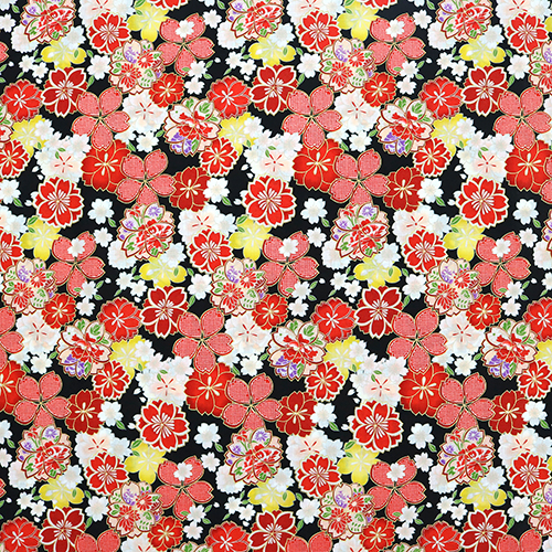 Fleurs de Cerisier à Motifs Dorés 4