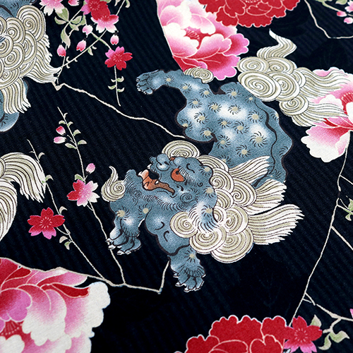 Lion Japonais Foo Dog et Pivoine 5