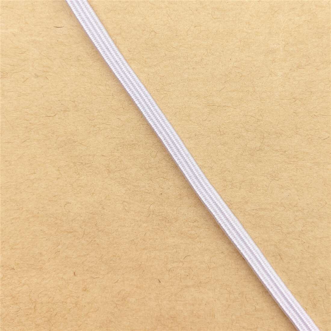 0.3cm Wide Elastic in White