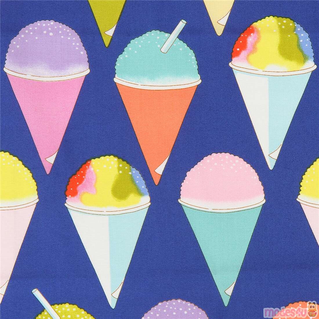 Alexander Henry dark blue colorful snow cone fabric by Alexander Henry ...