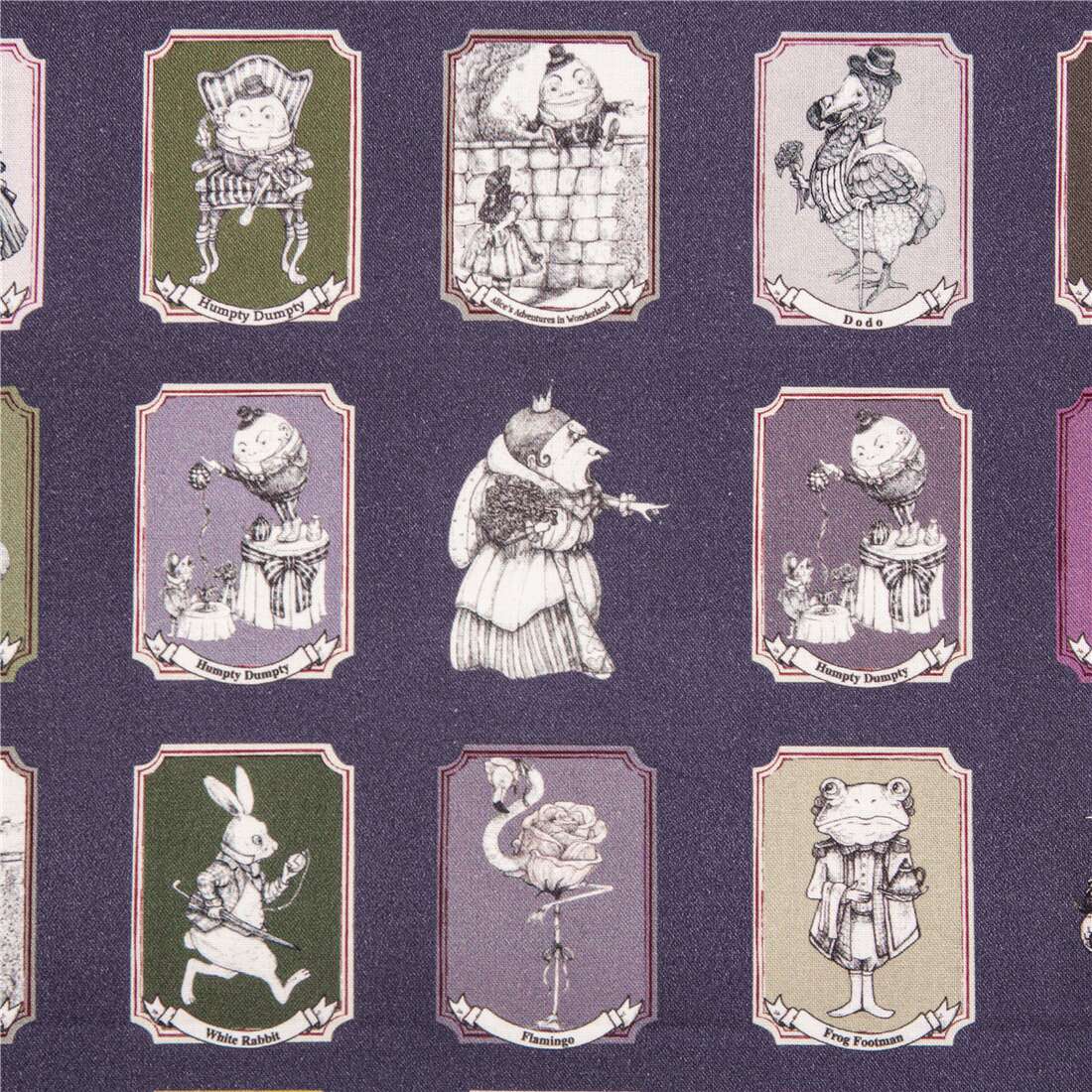 Alice Adventures in Wonderland Fabric White Rabbit Wonderland