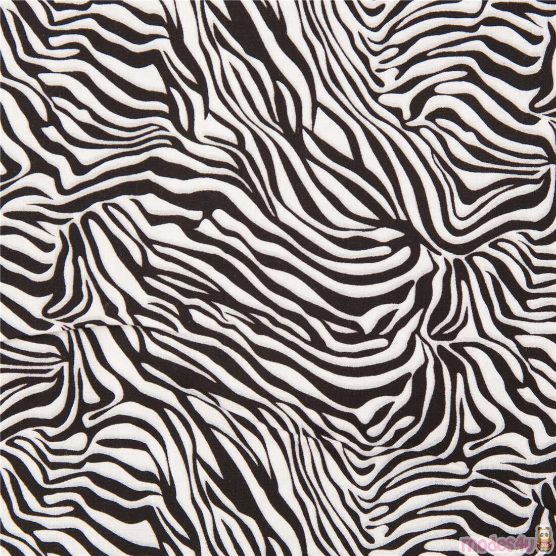 Animal print Timeless Treasures zebra stripes USA cotton black and ...