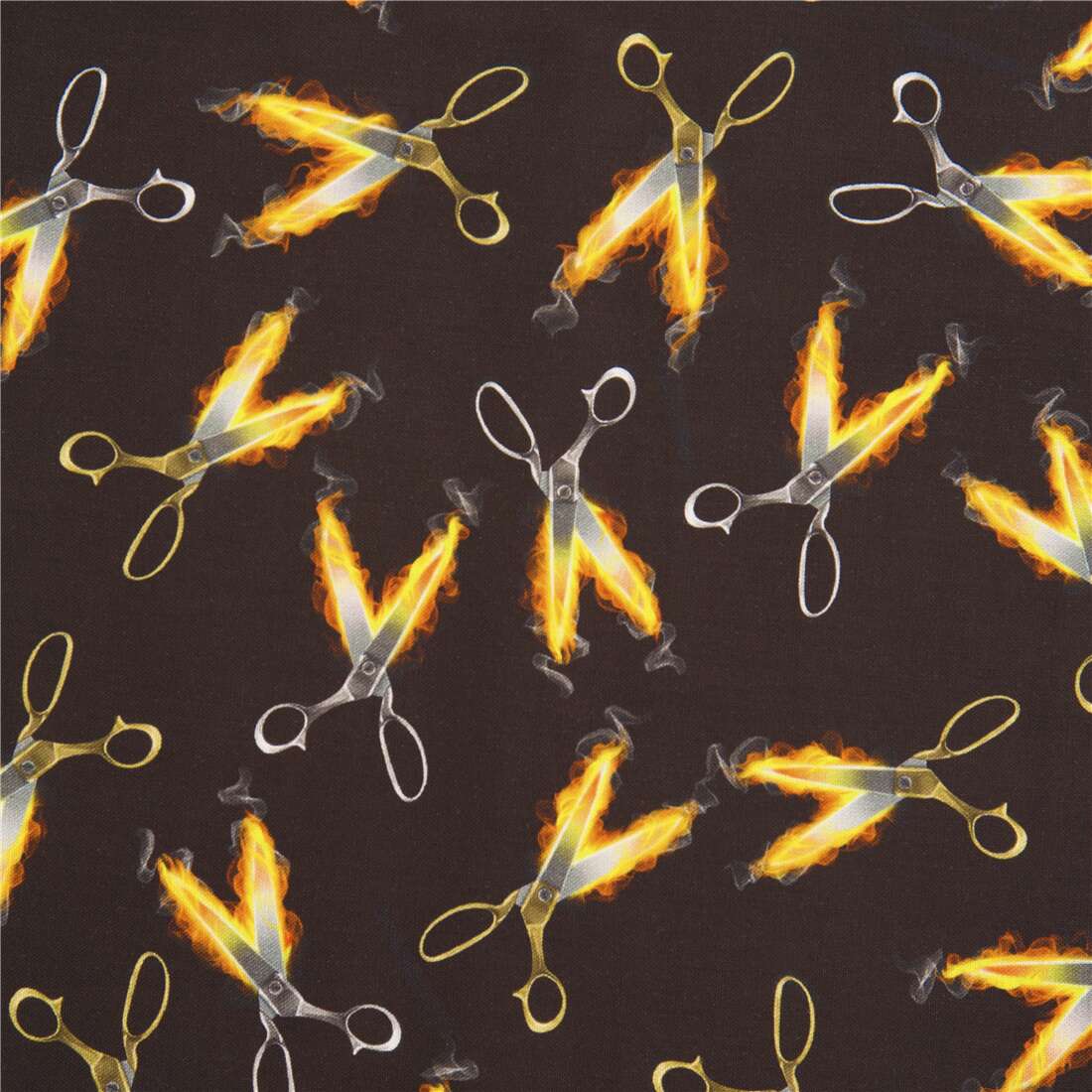You've Got Style Scissors Flames Fabric by Timeless Treasures - modes4u