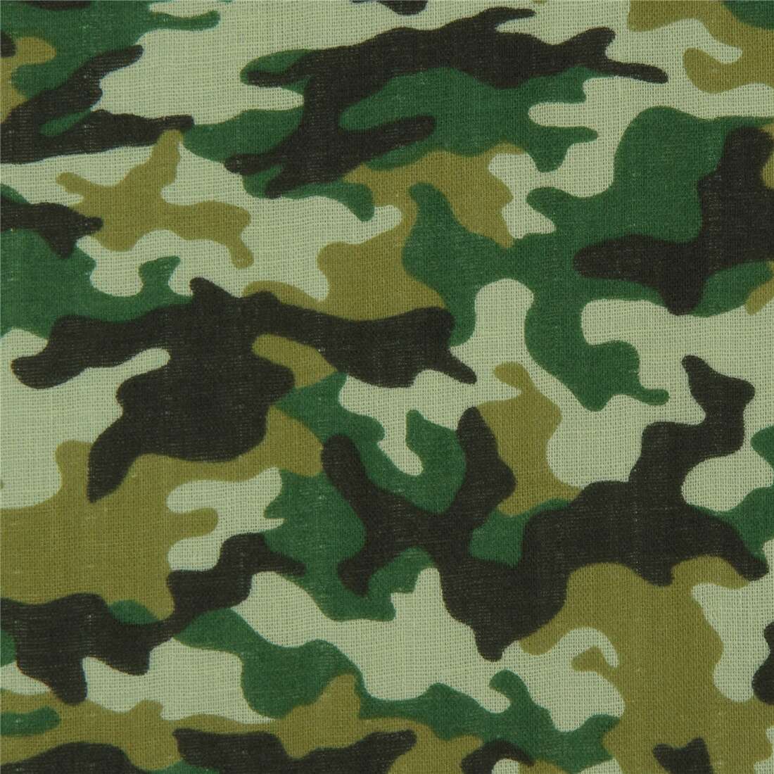 Cosmo green camouflage double gauze fabric - modeS4u