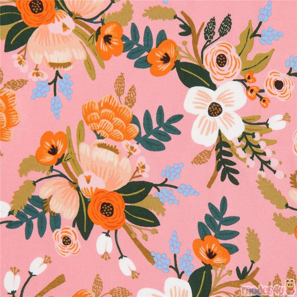 Tela de rayón con flores de Cotton and Steel Fabric by Cotton + Steel modesS4u