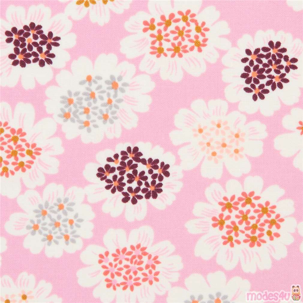 Cotton and Steel pink flower quilting fabric Fabric by Cotton + Steel ...