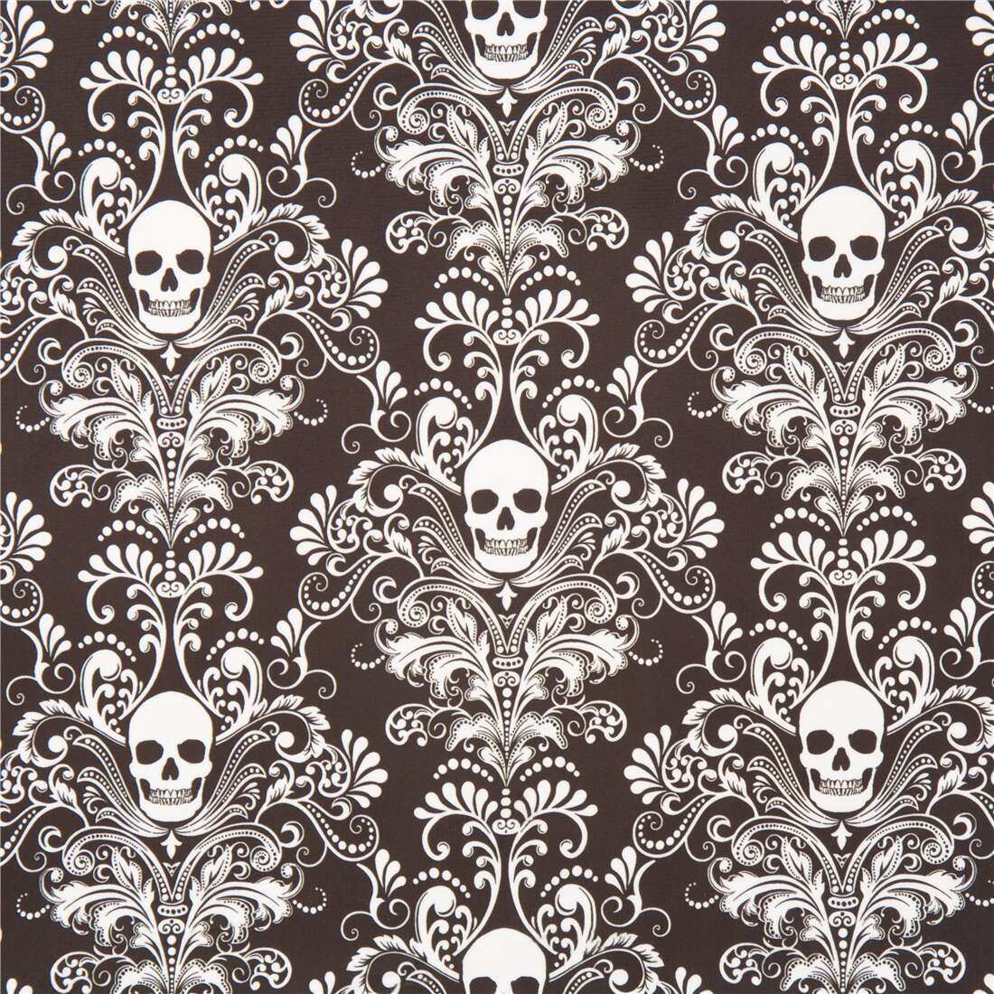 Teschio pirata in tessuto nero extra largo pois Halloween Fabric by Stof  France - modeS4u