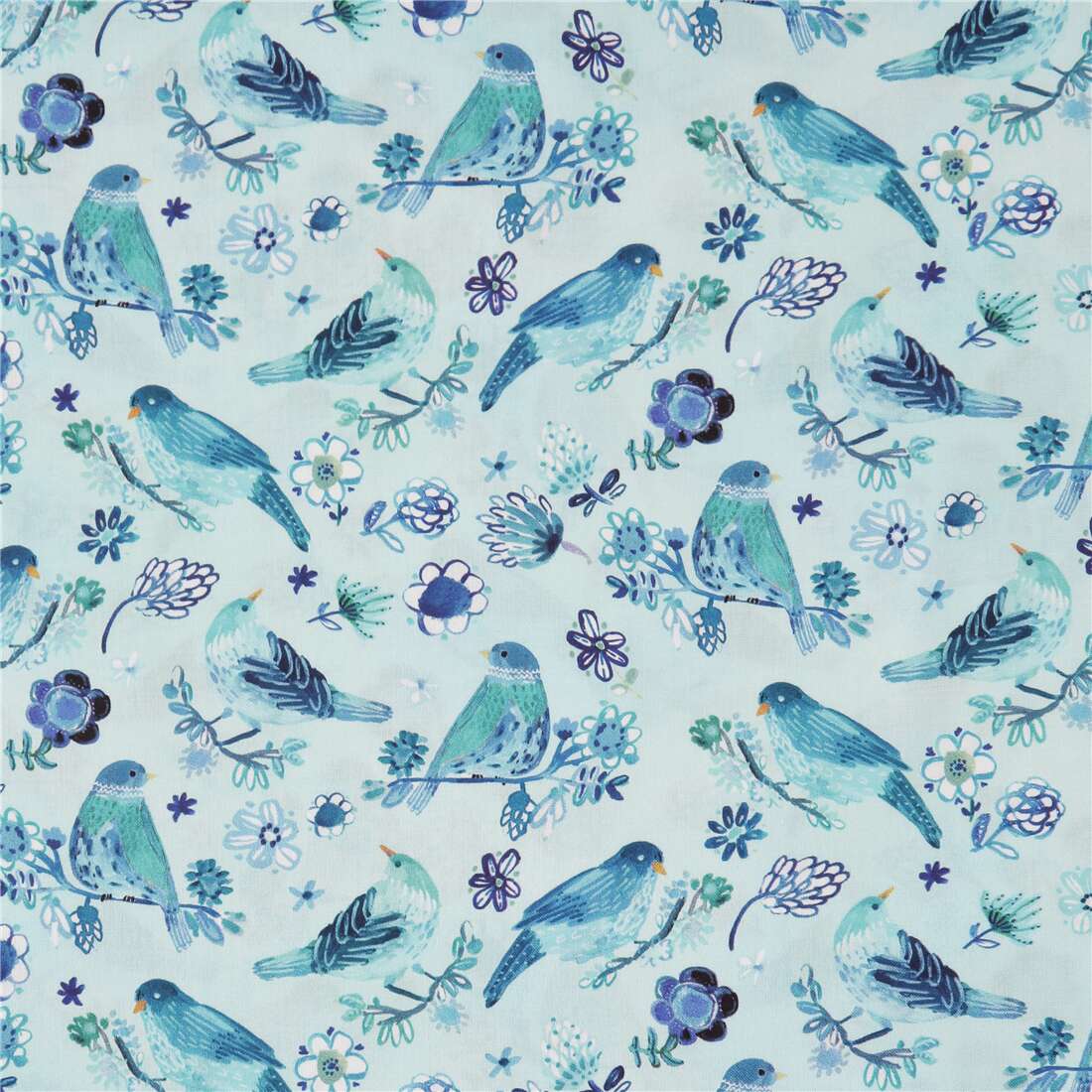 Tree of Life Birds on Branches Flowers Fabric by Dear Stella - modeS4u