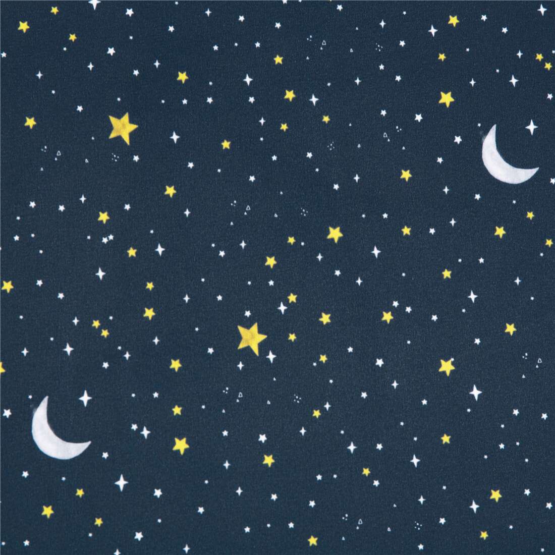 Dear Stella minky fabric navy with crescent moon stars extra wide - modeS4u
