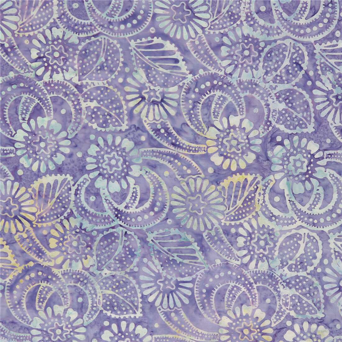 Flower leaf Timeless Treasures lilac purple batik fabric USA - modeS4u