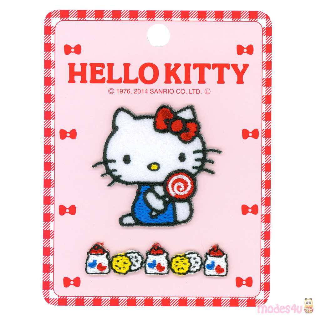 Hello Kitty lollipop biscuit decoration iron-on transfer patches 2 ...