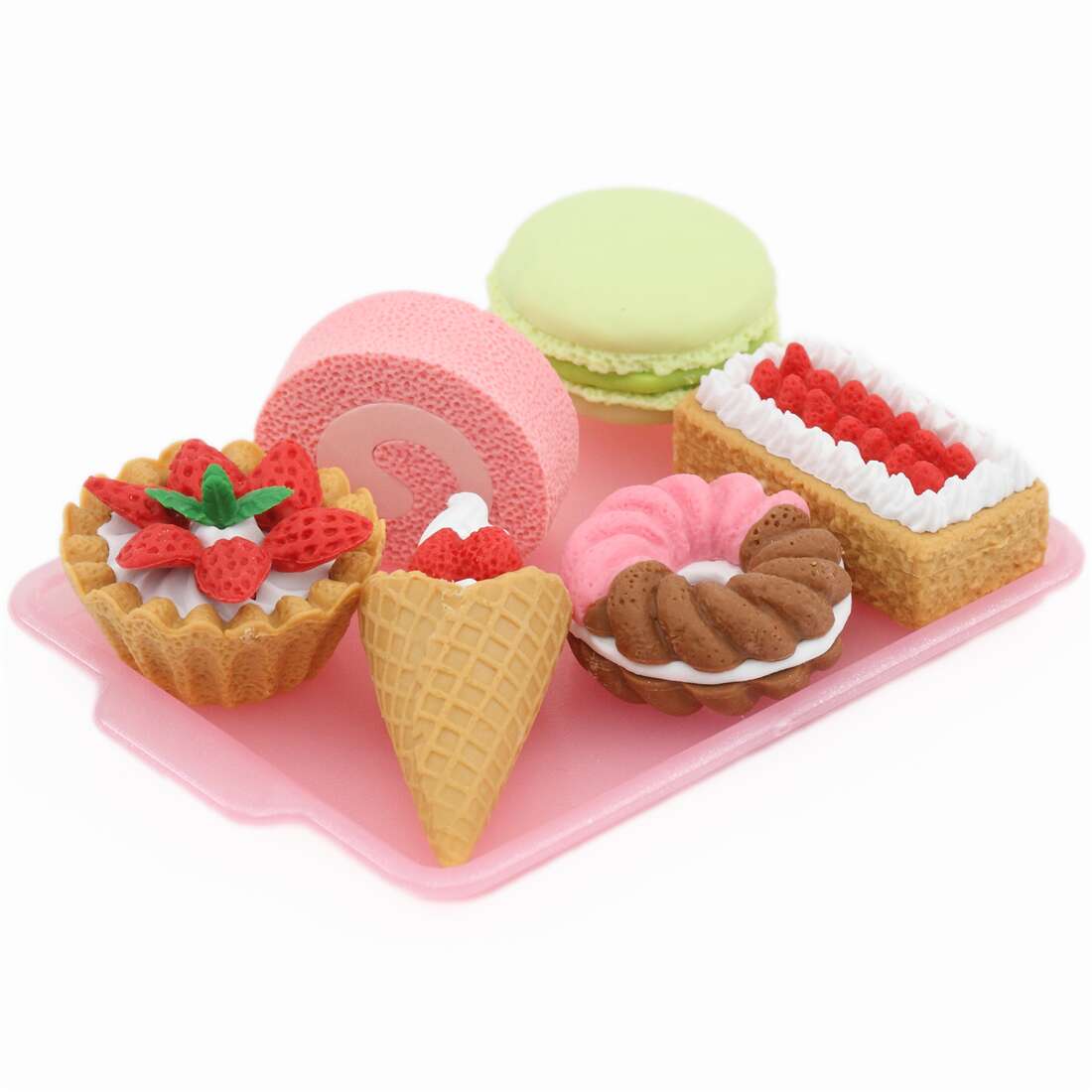 Iwako erasers 6 pieces rubber set dessert cake doughnut modeS4u