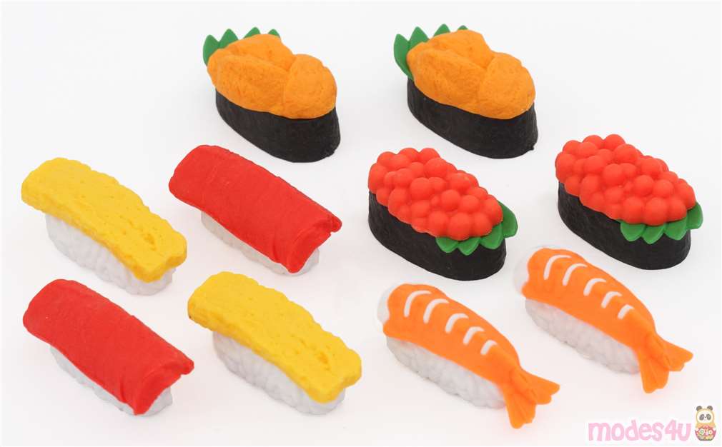 Iwako erasers Japanese sushi 10 pieces set modeS4u