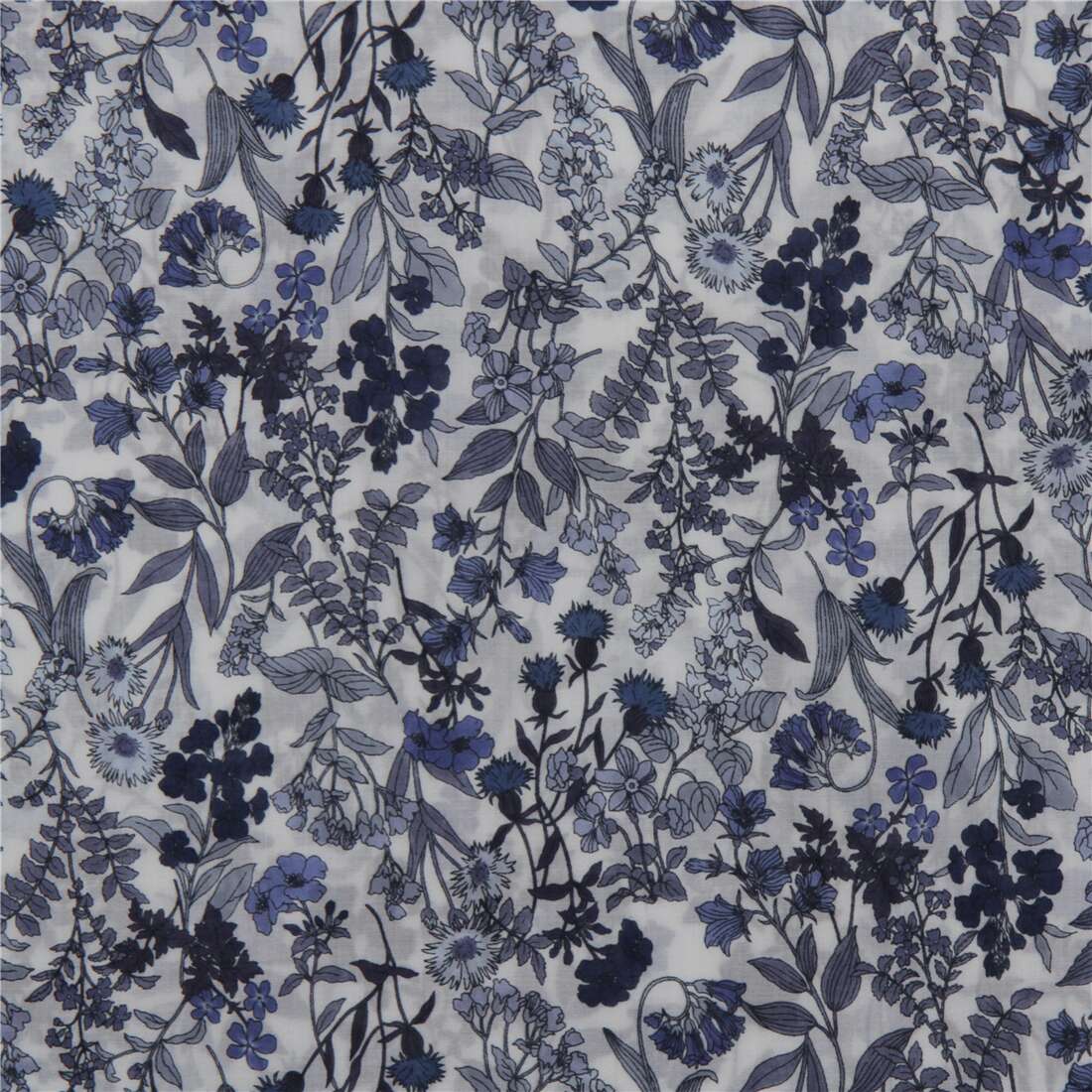 Delicate White Lace on Dark Blue Fabric by Japanese Indie - modeS4u