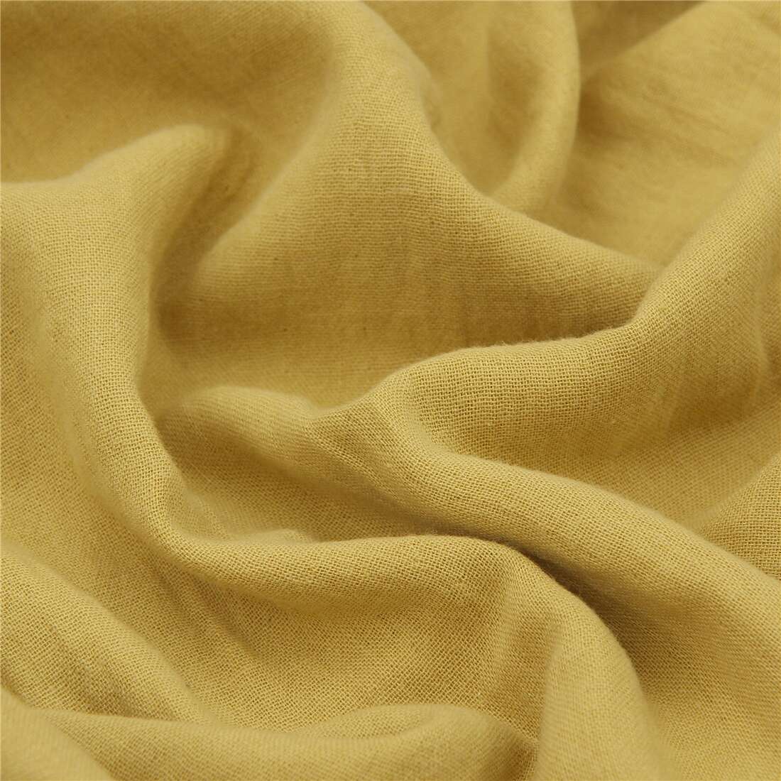 Japanese Mustard Solid Double Gauze Fabric by Kokka modeS4u