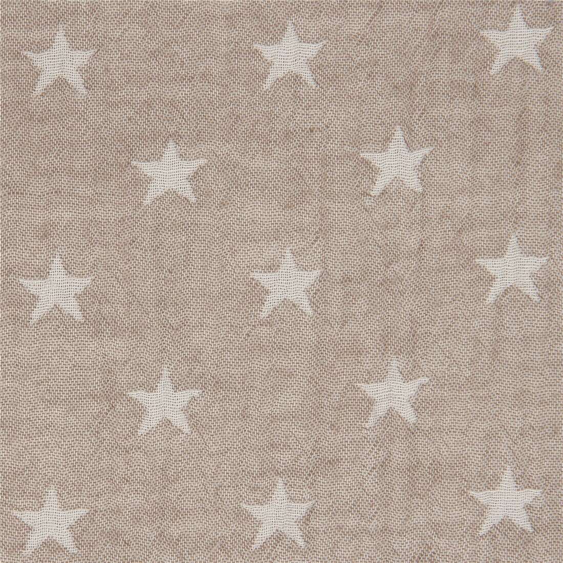 Kokka yarn dyed Jacquard fabric in taupe with stars Fabric by Kokka ...