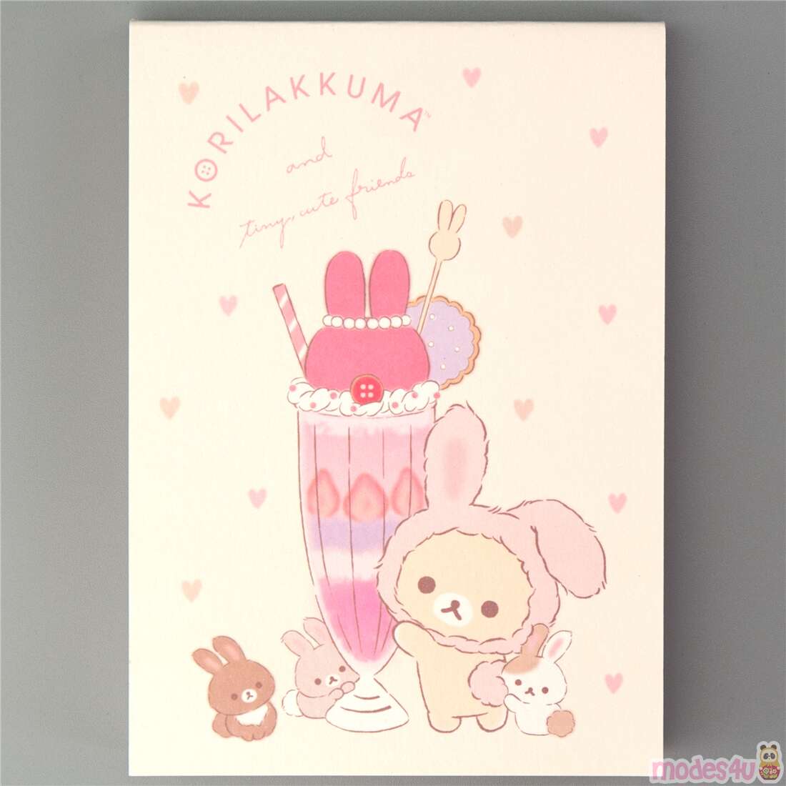 Korilakkuma and milkshake memo pad by San-X - modes4u
