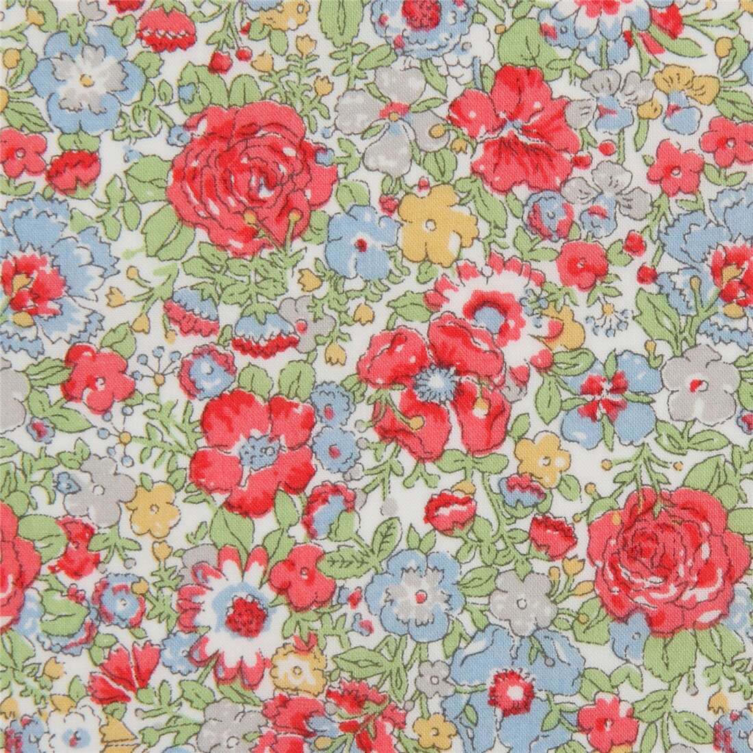Cotton Flowers Fabric Bright Floral Fabric Rainbow Floral Cotton Fabric Fabric By The Yard Floral