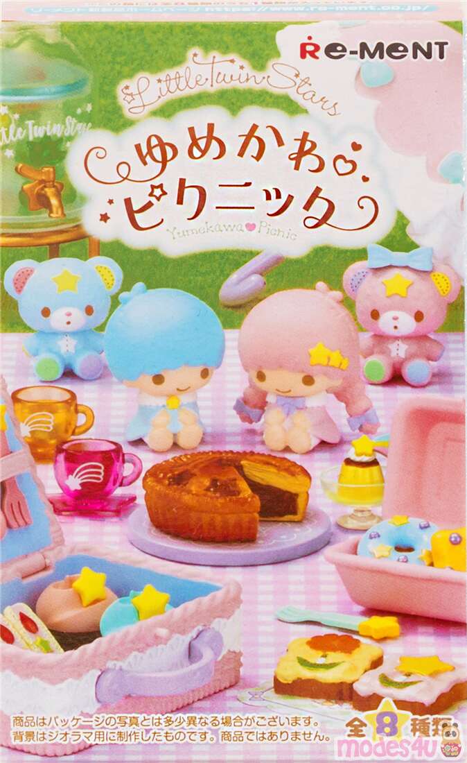 Little Twin Stars Yumekawa Picnic blind box Re-Ment 8 pieces - modes4u