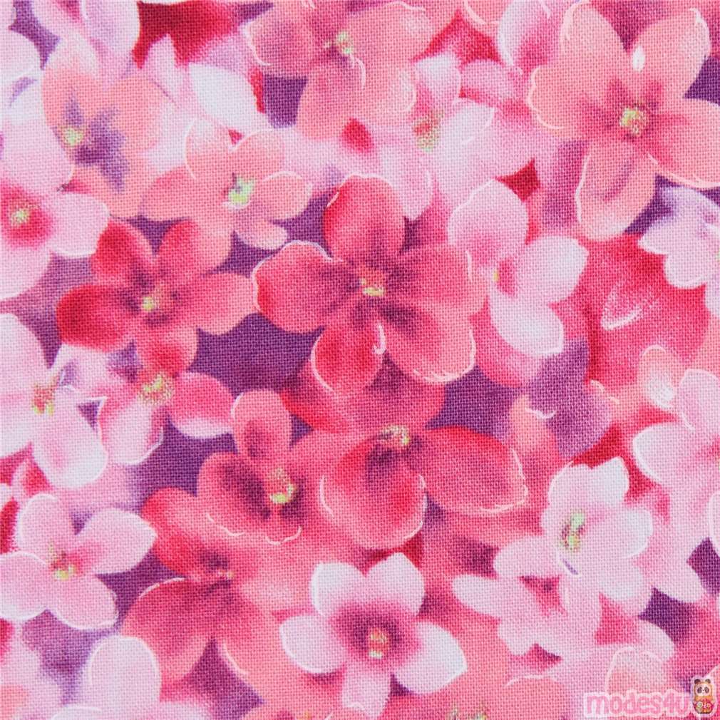 Michael Miller pink flower fabric modeS4u Kawaii Shop