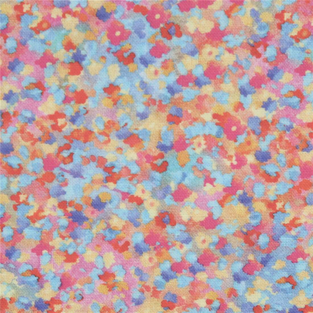 Ditsy Print Pastel Rainbow Uneven Dots Fabric by Michael