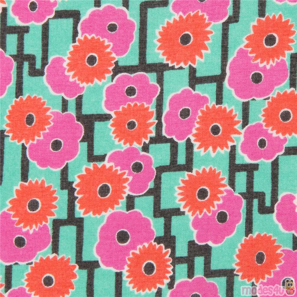 Moda flower lawn fabric in green modeS4u