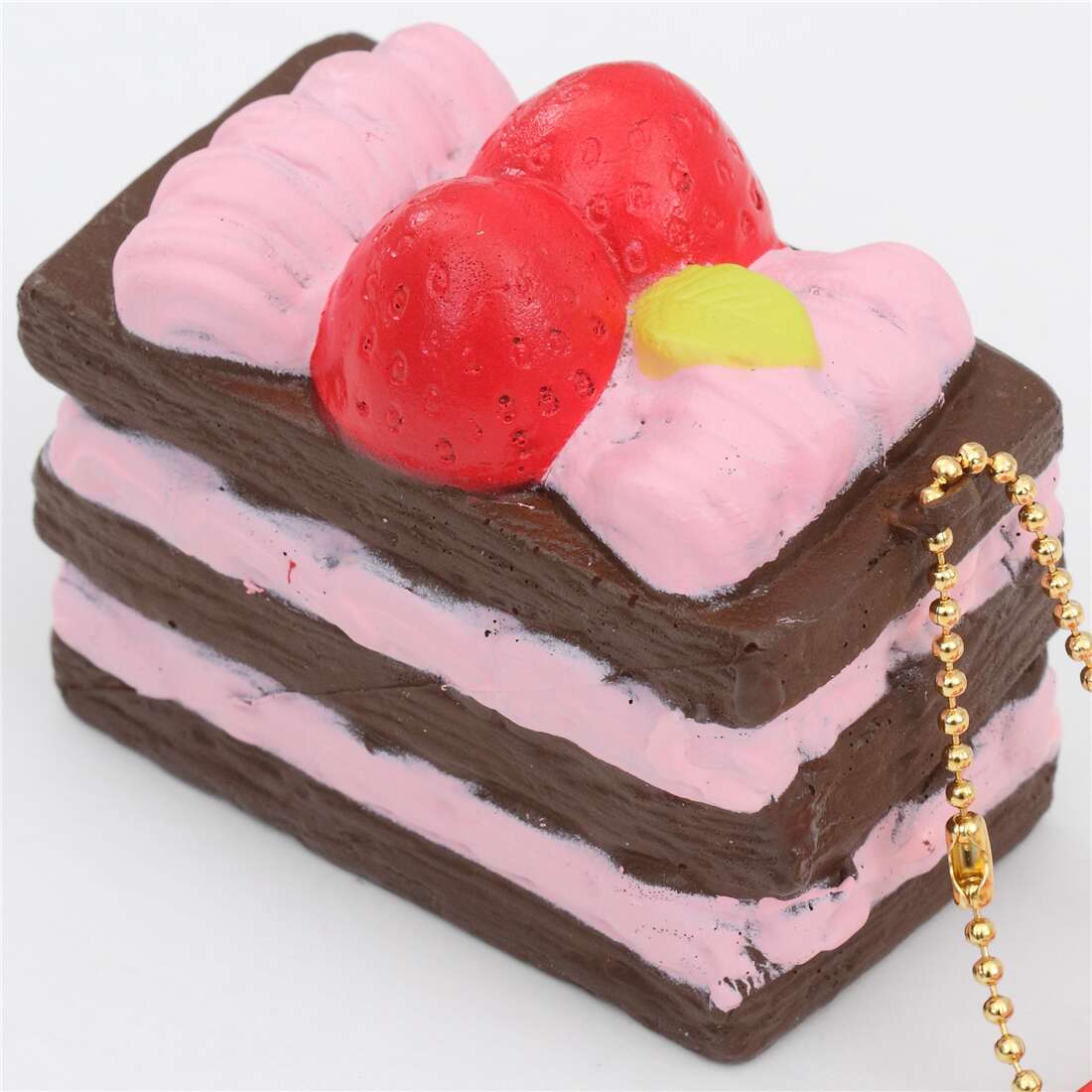 Premium Cafe de N cute brown pink mille-feuille pastry squishy charm ...