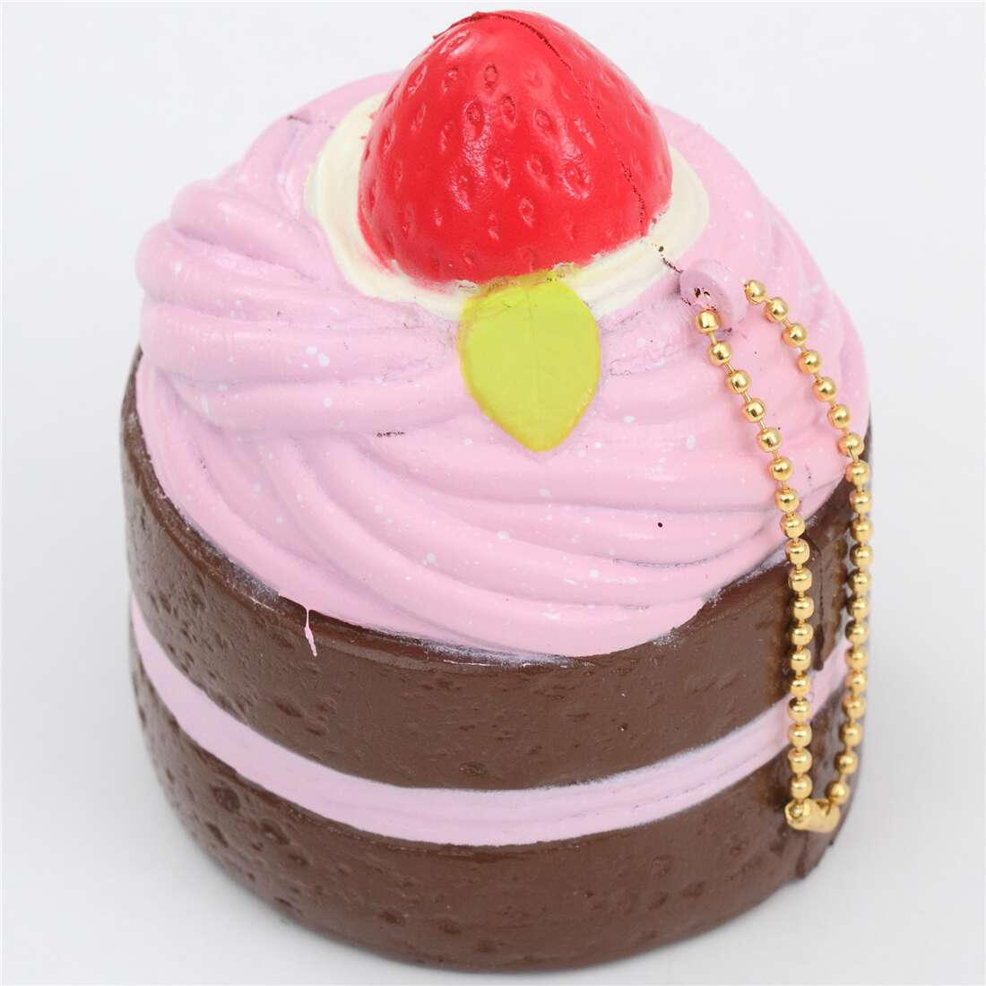 Premium Cafe de N dark brown pink filling Mont Blanc cake squishy charm ...