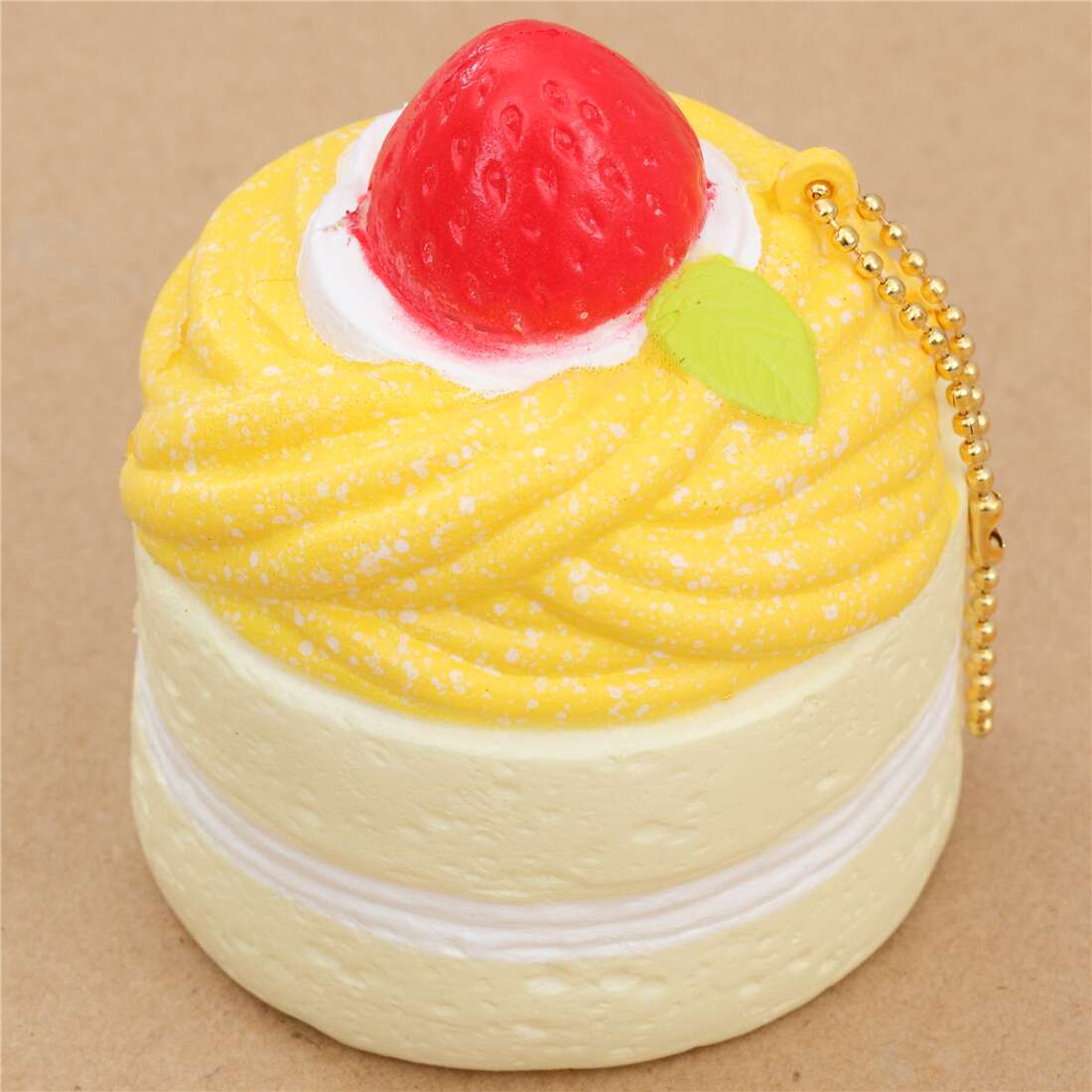 Premium Cafe de N light cream color yellow Mont Blanc cake squishy ...