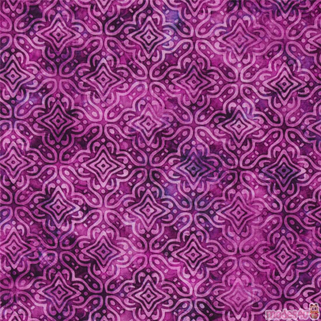 Purple batik style diamond print Quilting Treasures fabric Fabric by ...