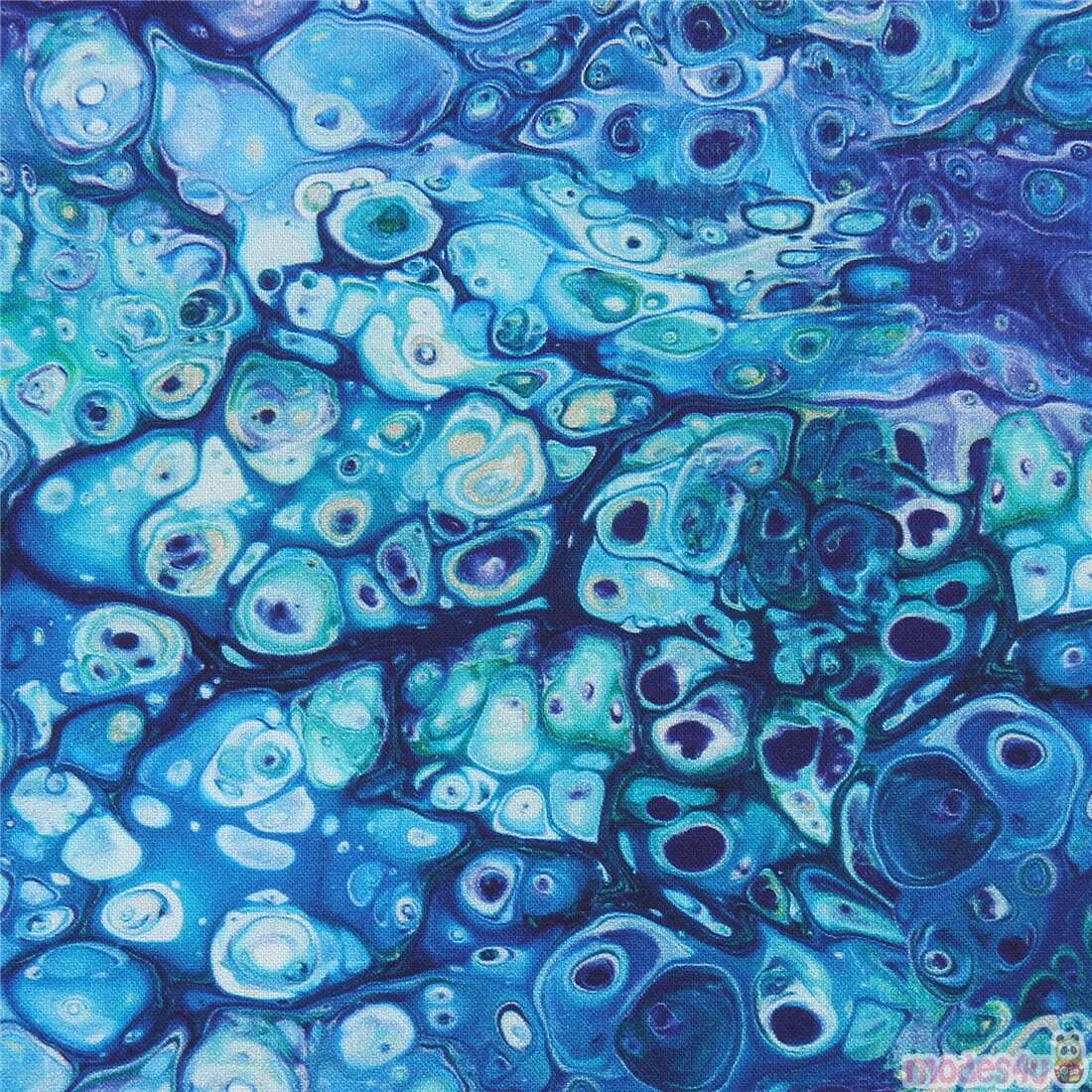 QT Fabrics oil pattern fabric in blue modeS4u