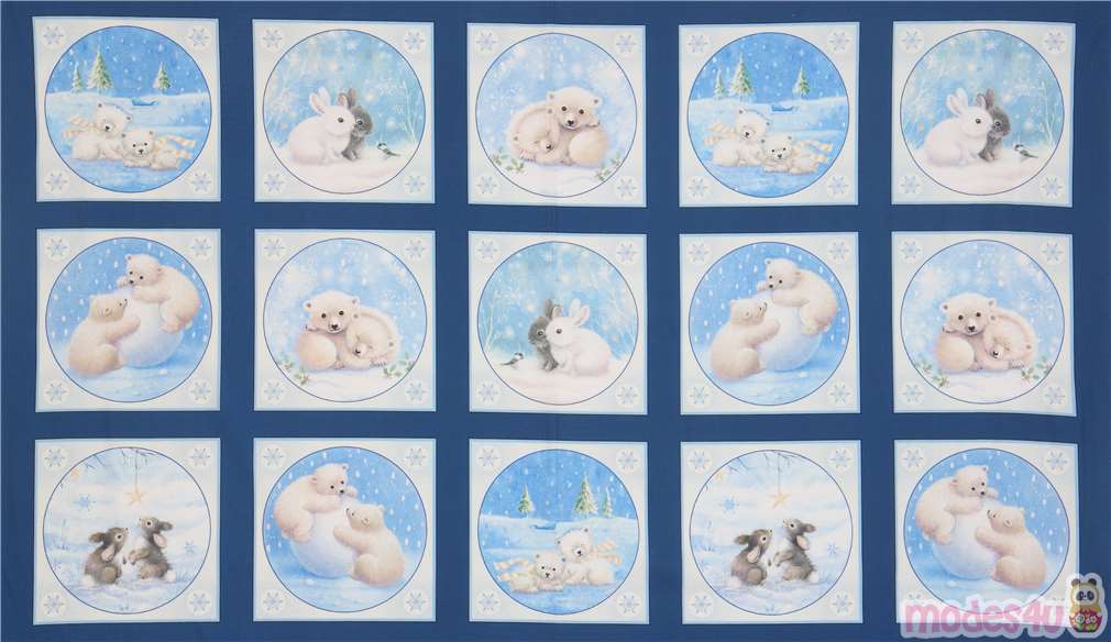 Quilting Treasures Lullaby Baby Animal Picture Patches Panel